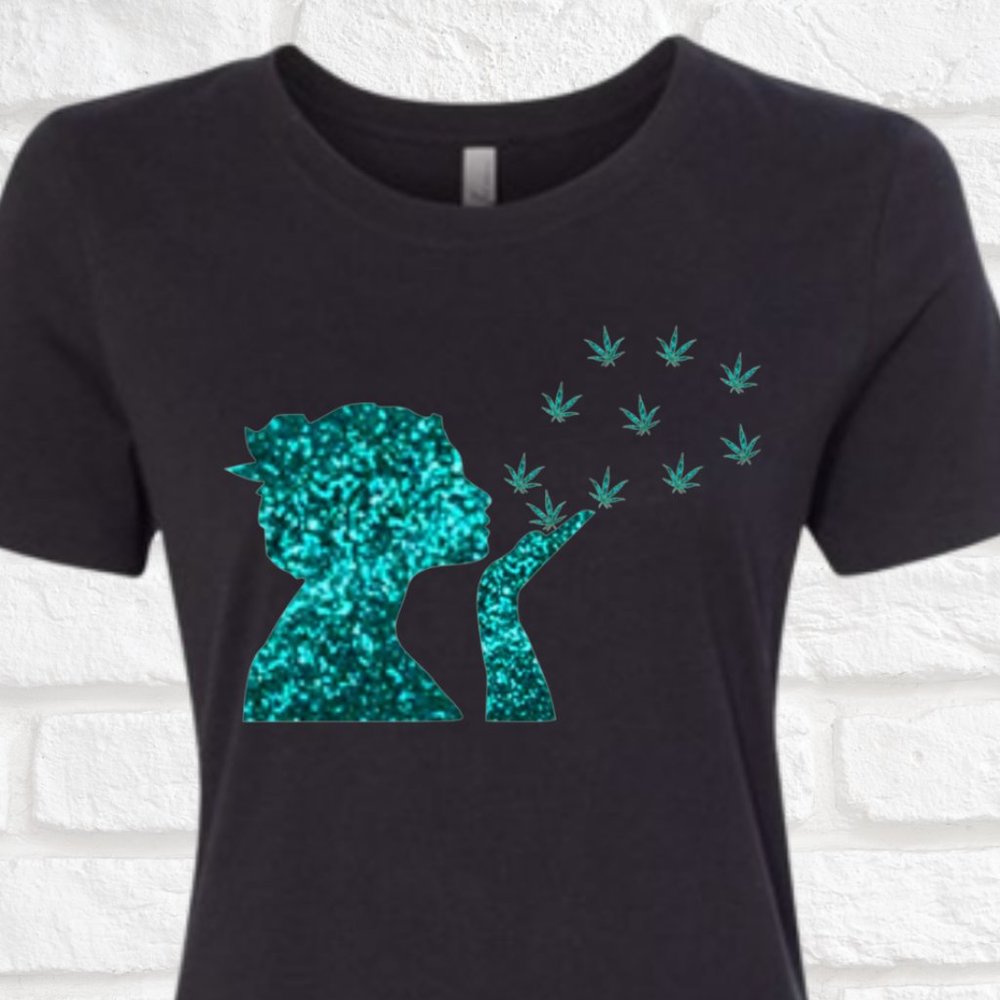 Blow -Black T, Uni-Sex Crew Neck, Soft Style, Trendy Graphic Tee